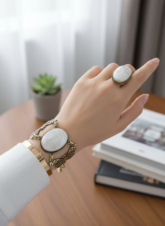 Handcrafted Copper Jewelry Set – Butterfly Elegance