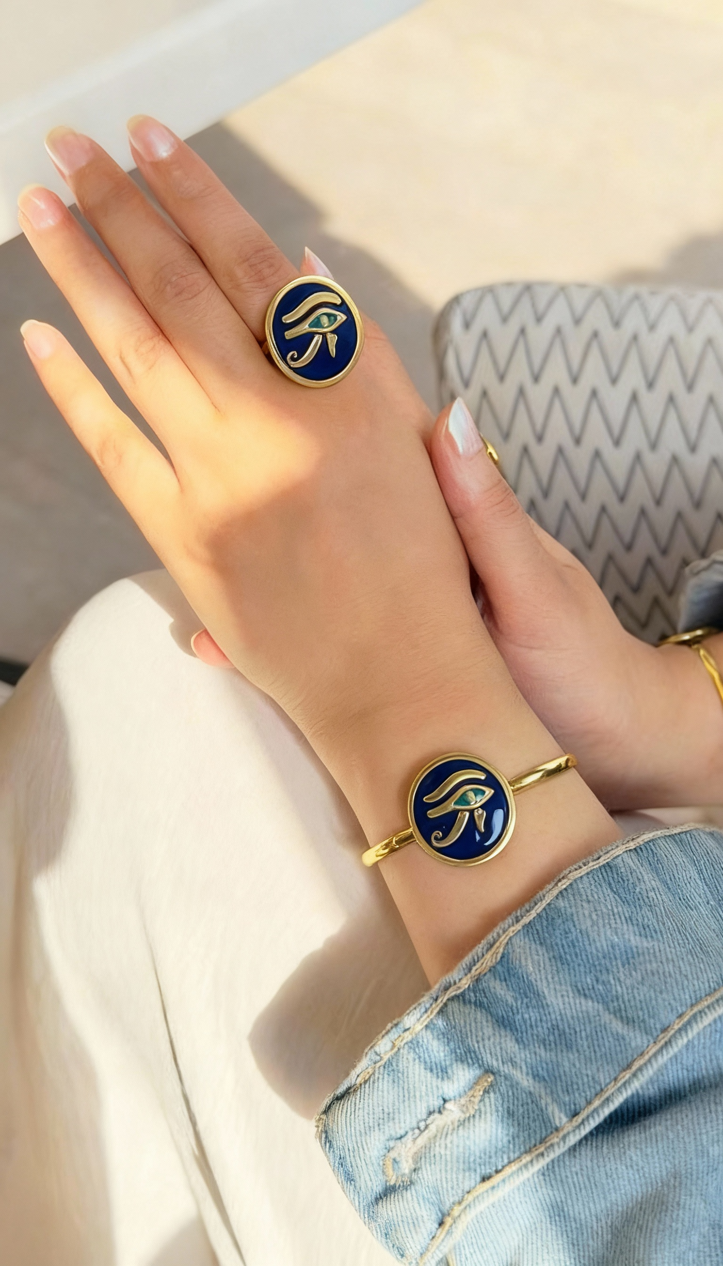 Pharaonic Wisdom Set – Copper Jewelry Inspired by Egyptian Mythology